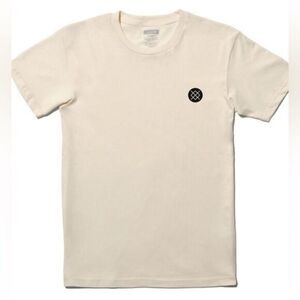 NWOT STANCE Unisex Cream Short Sleeve Graphic Logo Crew Neck Tee Shirt- Size XL